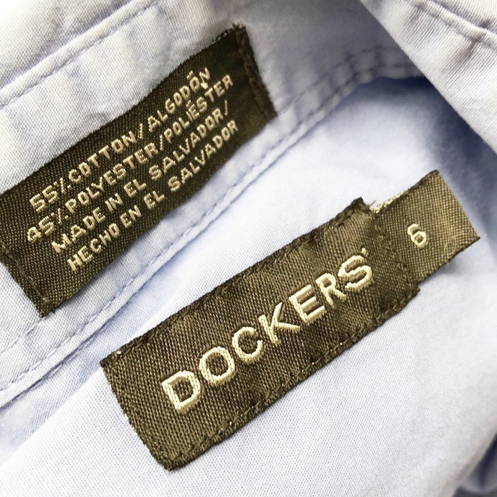 Dockers little boys light blue long sleeve button down shirt - Picture 3 of 4